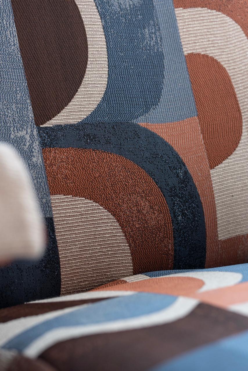 Gros plan sur le tissage du tissu Ticquai